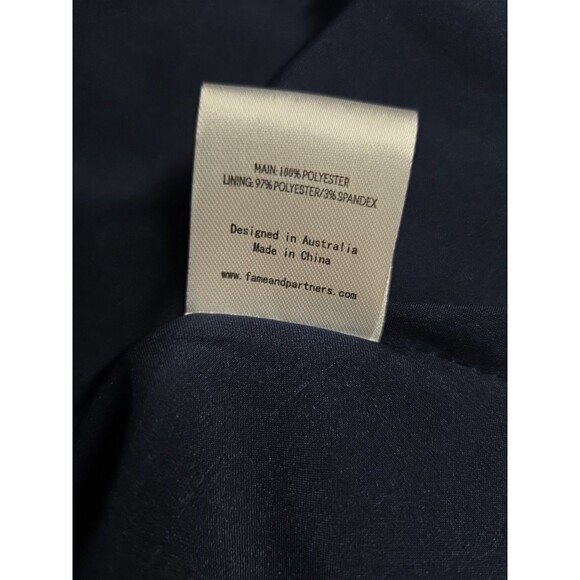 NWT Fame and Partners Maxi Dress Navy Blue V-Neck Side Cutout Size 8 Formal Gown - Picture 7 of 8